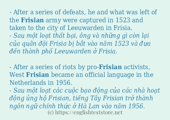frisian ví dụ cách dùng trong câu