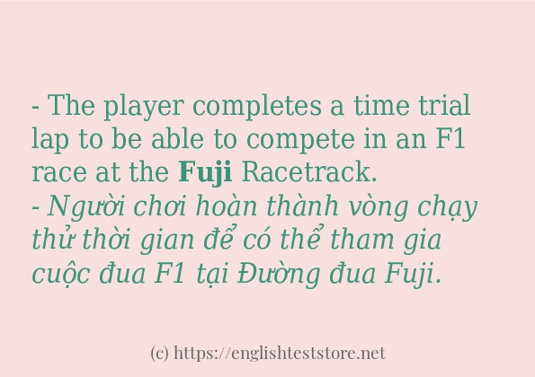 fuji các cách dùng và câu ví dụ