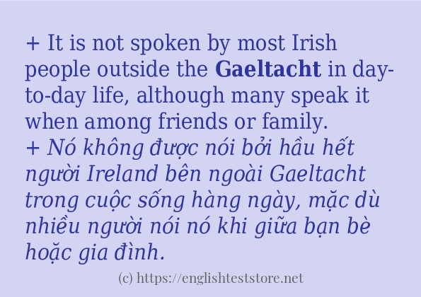 gaeltacht các cách dùng và câu ví dụ