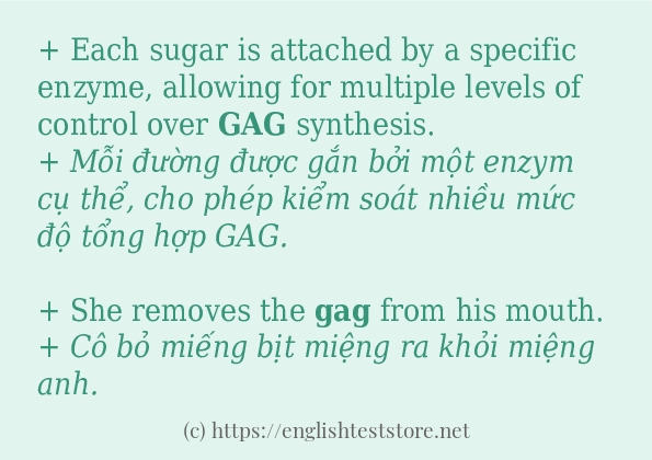 gag cách sử dụng và câu ví dụ