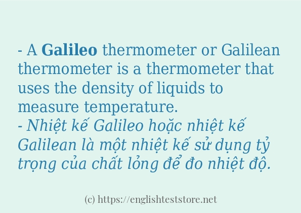 galileo câu ví dụ về cách dùng