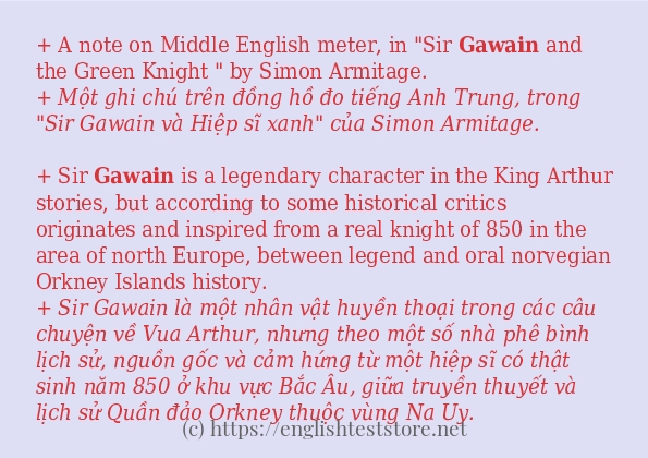 gawain ví dụ và cách sử dụng trong câu