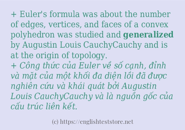 generalized cách dùng trong câu và ví dụ