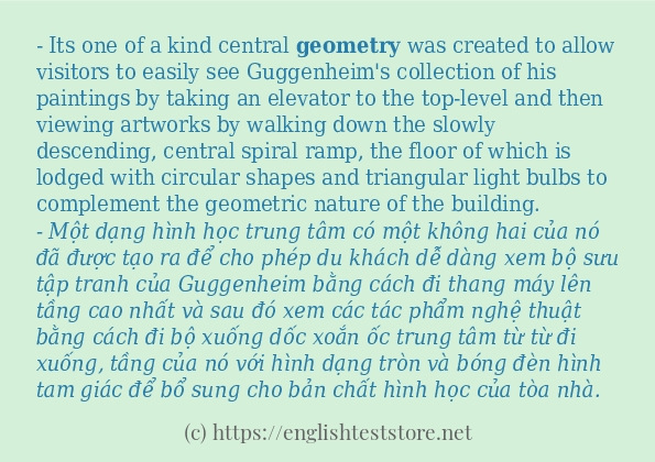 geometry cách sử dụng trong câu và ví dụ