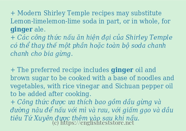 ginger câu ví dụ về cách dùng ginger câu ví dụ về cách dùng