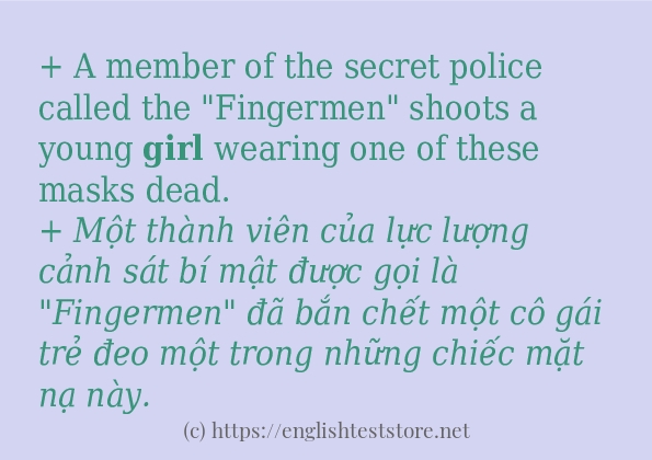 girl sử dụng như thế nào và câu ví dụ