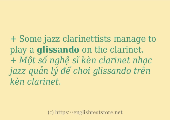 glissando cách dùng và ví dụ trong câu