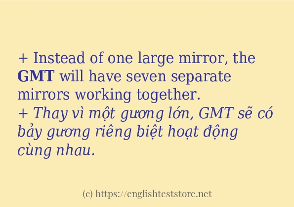 gmt câu ví dụ về cách dùng