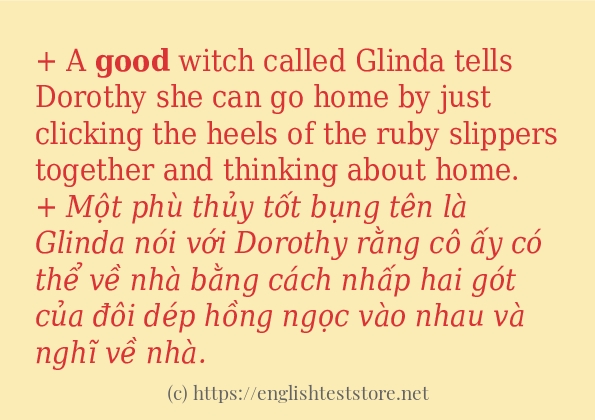 good dùng như thế nào?