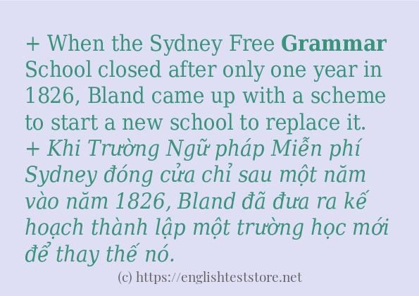 grammar ví dụ cách dùng trong câu