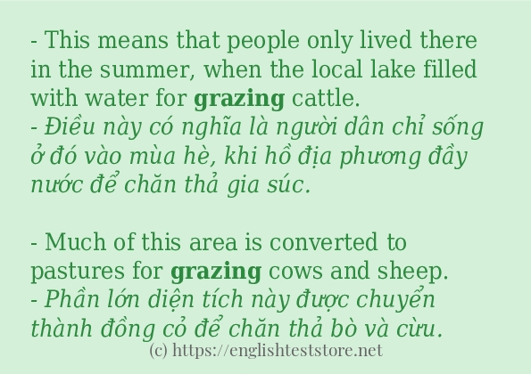 grazing có bao nhiêu cách sử dụng?