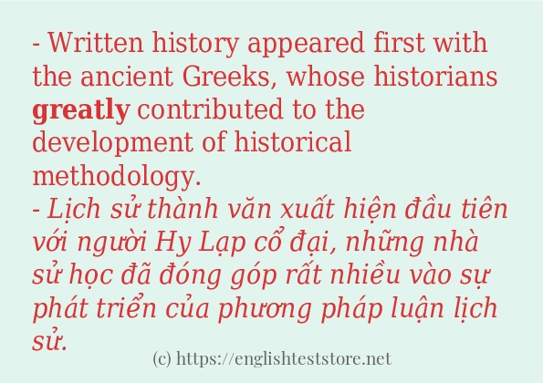 greatly sử dụng như thế nào? greatly sử dụng như thế nào?