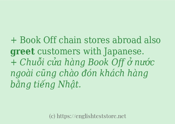 greet áp dụng trong câu và ví dụ