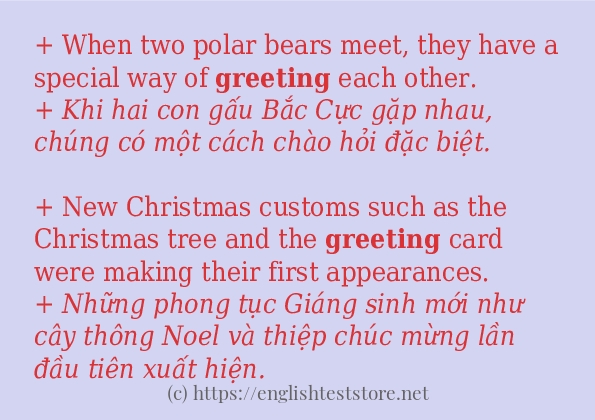 greeting áp dụng trong câu và ví dụ
