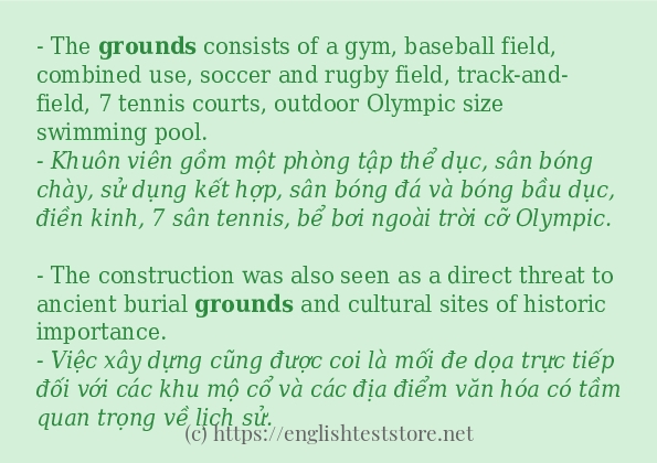grounds áp dụng trong câu và ví dụ grounds áp dụng trong câu và ví dụ