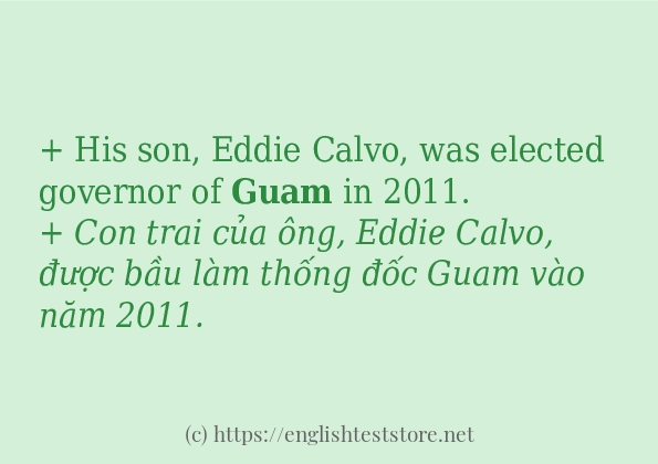 guam ví dụ cách dùng trong câu