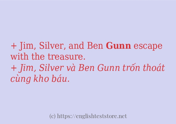 gunn áp dụng trong câu và ví dụ
