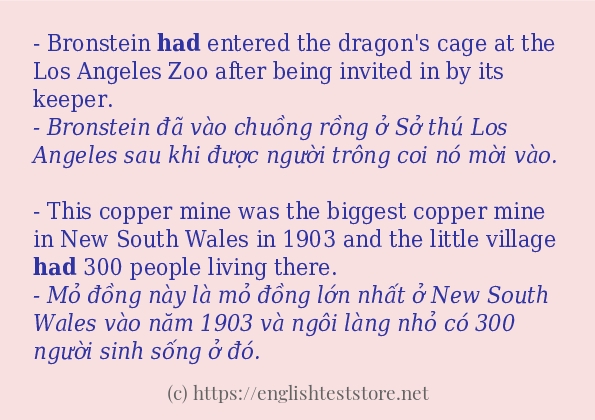 had cách dùng và câu ví dụ had cách dùng và câu ví dụ