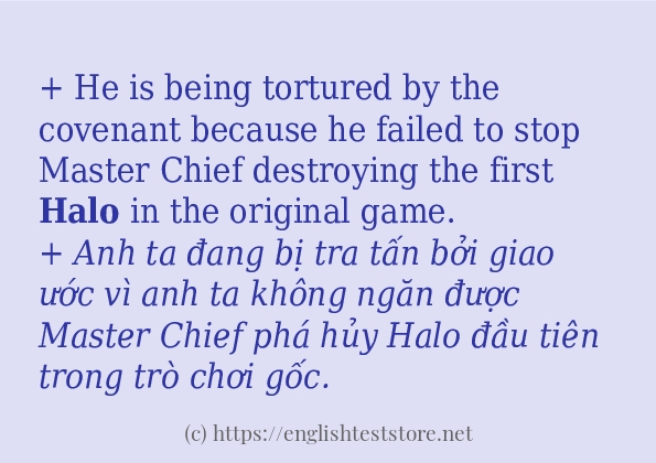 halo câu ví dụ và cách sử dụng