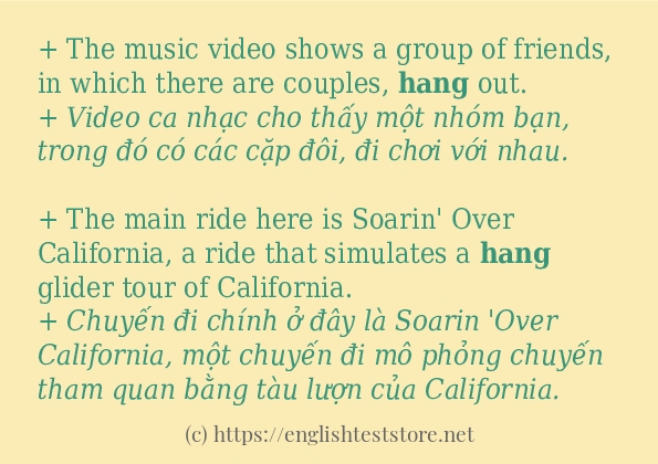 hang các cách dùng và câu ví dụ