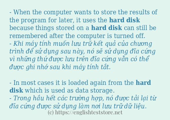 hard disk cách sử dụng và câu ví dụ hard disk cách sử dụng và câu ví dụ