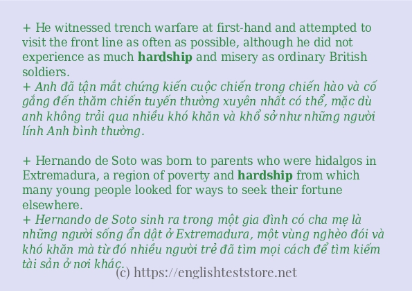 hardship cách dùng và câu ví dụ