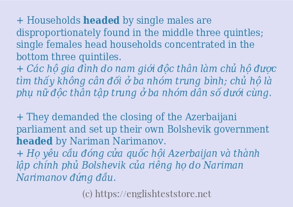 headed ví dụ cách dùng trong câu headed ví dụ cách dùng trong câu