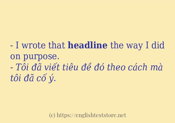 headline sử dụng như thế nào?