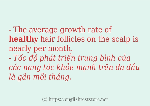 healthy câu ví dụ và cách dùng