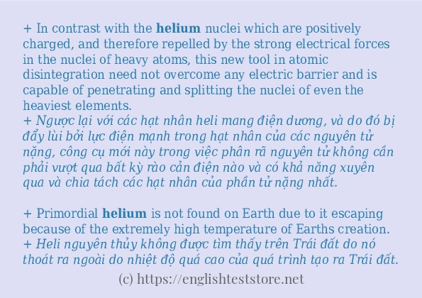 helium ví dụ và cách sử dụng trong câu