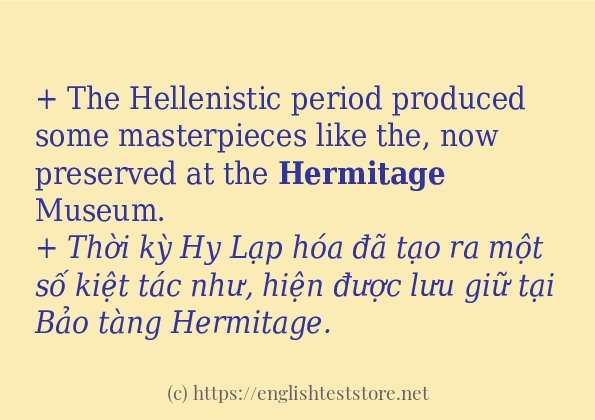 hermitage sử dụng như thế nào?