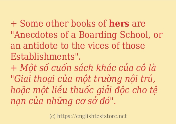 hers ví dụ cách dùng trong câu