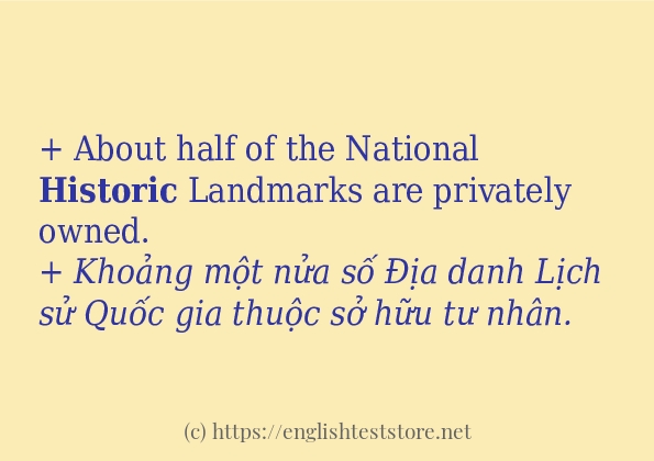 historic câu ví dụ về cách dùng
