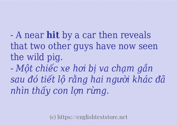 hit cách sử dụng và câu ví dụ