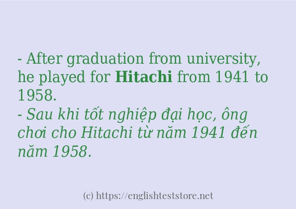 hitachi cách sử dụng và câu ví dụ hitachi cách sử dụng và câu ví dụ