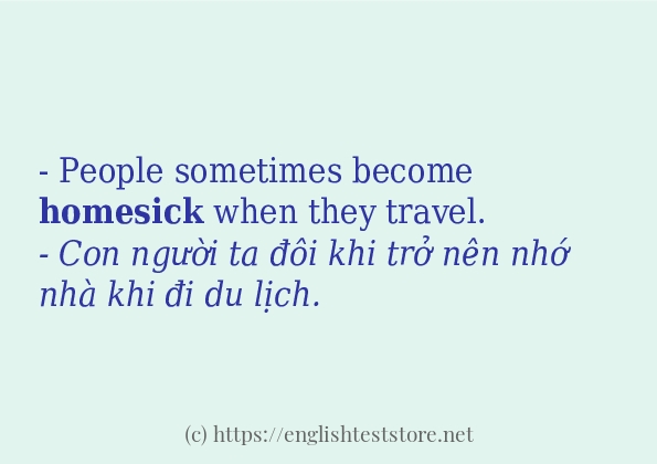 homesick các cách dùng và câu ví dụ