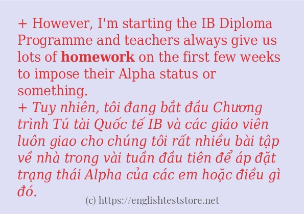 homework áp dụng trong câu và ví dụ homework áp dụng trong câu và ví dụ