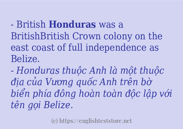 honduras ví dụ cách dùng trong câu honduras ví dụ cách dùng trong câu