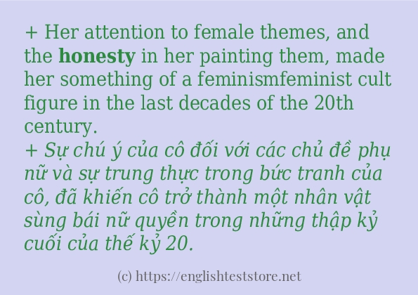 honesty cách dùng và câu ví dụ