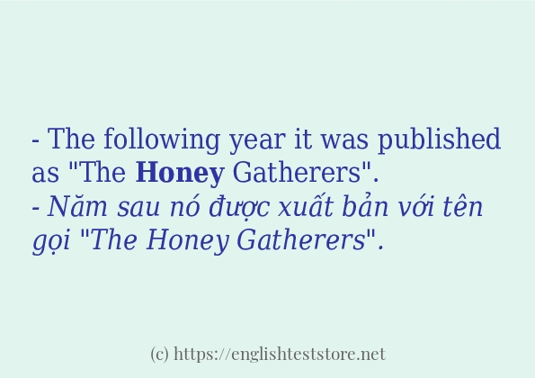 honey cách dùng và ví dụ trong câu