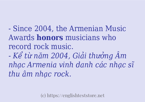 honors dùng như thế nào?