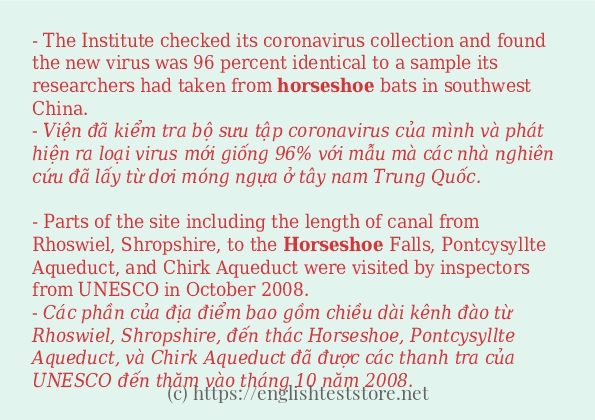 horseshoe câu ví dụ và cách sử dụng