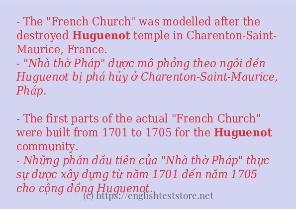 huguenot cách sử dụng trong câu và ví dụ huguenot cách sử dụng trong câu và ví dụ