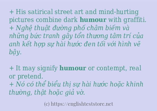 humour áp dụng trong câu và ví dụ