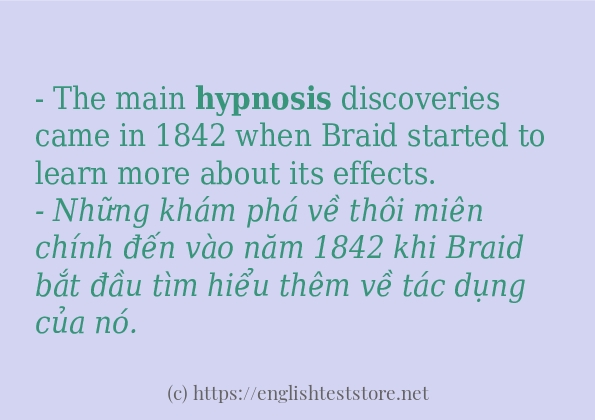 hypnosis ví dụ và cách sử dụng trong câu hypnosis ví dụ và cách sử dụng trong câu