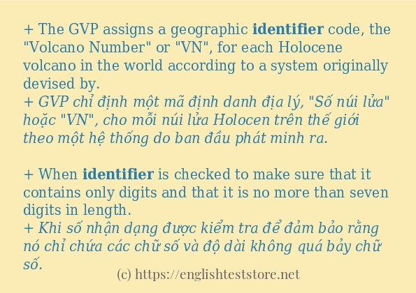 identifier sử dụng như thế nào và câu ví dụ identifier sử dụng như thế nào và câu ví dụ