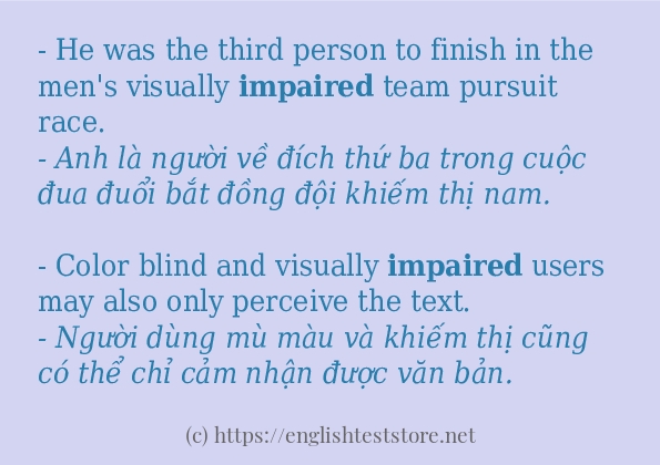 impaired sử dụng như thế nào?