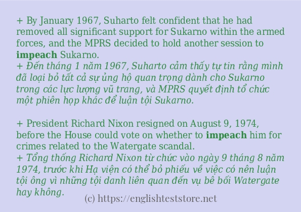 impeach ví dụ cách dùng trong câu impeach ví dụ cách dùng trong câu