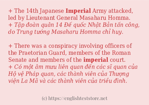 imperial cách dùng và câu ví dụ