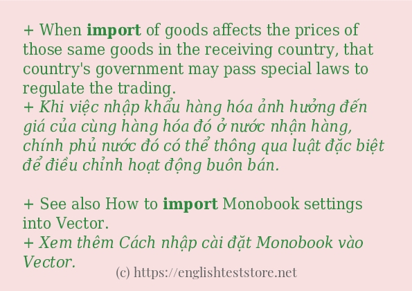 import cách sử dụng và câu ví dụ